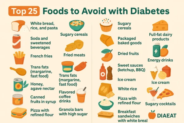 Top 25 Foods to Avoid with Diabetes